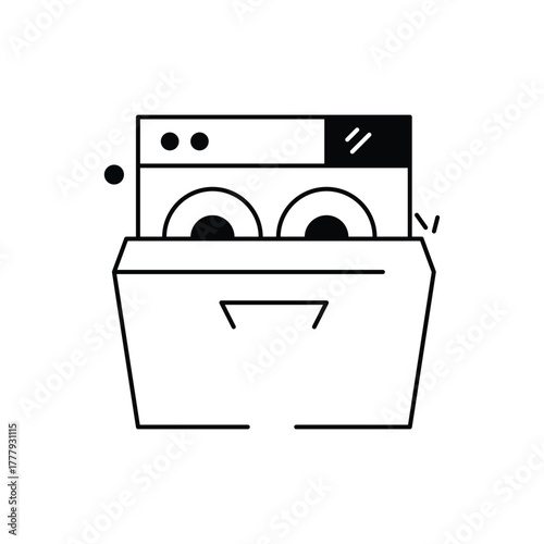Dishwasher vector icon