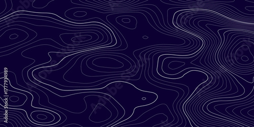 Abstract white topography vector background, Topographic map lines background. Abstract vector illustration.