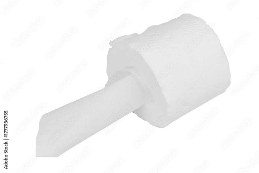 Obraz premium tissue paper roll on white background