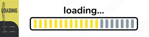 Loading bar. Loading or Installing process. Load sign. System software update and upgrade. Vector loading bar progress icons. Download progress. Color set icons. Vector illustration