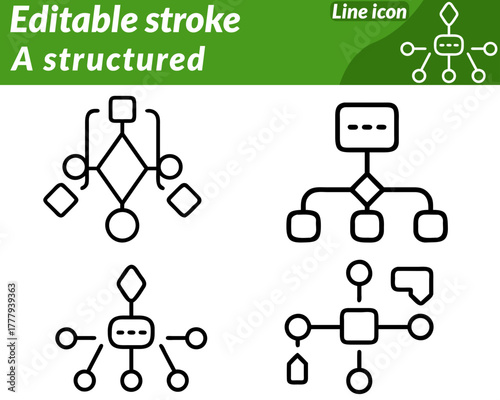 A clean geometrically balanced icon symbolizing organization stability and order. The design features symmetrical lines. Aligned blocks or grid patterns conveying a sense of discipline and precision.