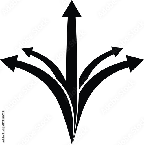 Arrows pointing in different directions