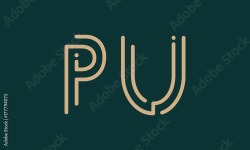PU P pu initial logo | initial based abstract modern minimal creative logo, vector template image. luxury logotype logo, real estate homie logo. typography logo. initials logo