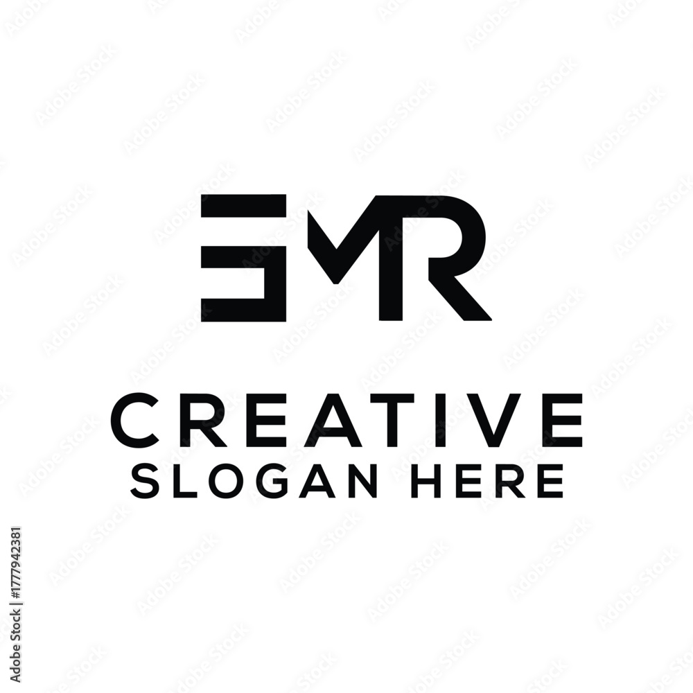 Obraz premium Black abstract letters creative slogan vector