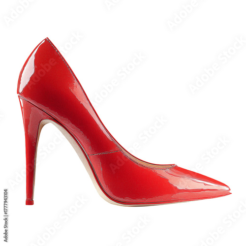 Stylish Red High Heel Shoe Designed for Formal Events and Evening Wear