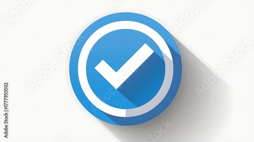 Free Download Crisp blue checkmark icon in a prominent circle, perfect for indicating completion, success, and validation digitally - GFXLoad