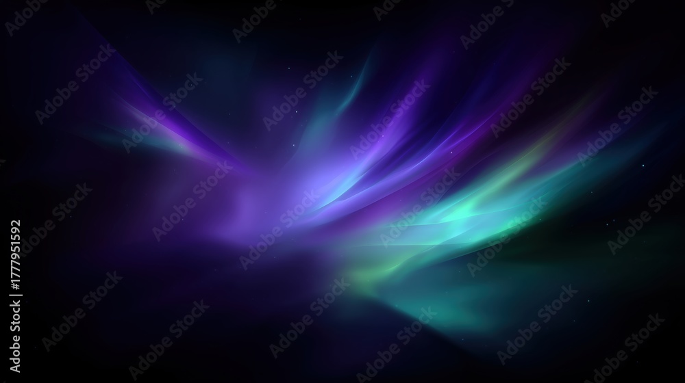 Fototapeta premium A beautiful aurora borealis lights up the night sky with its vibrant colors 