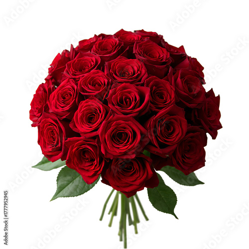 Beautiful Bouquet of Red Roses Arranged Elegantly for Special Occasions and C...