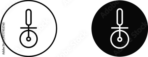 Pizza Cutter Wheel Slicer Kitchen Cooking Tool Icon Vector illustration