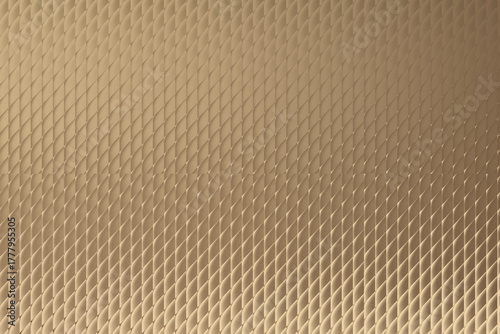 Obraz na plátně A textured metallic surface with a repeating diamond pattern in a warm bronze or
