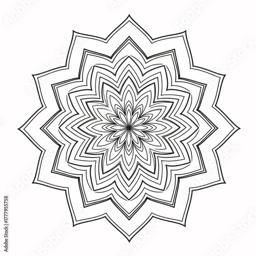 Mandala Coloring Page Clean Line Art