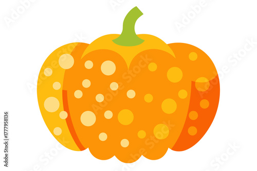 Orange pumpkin with circles