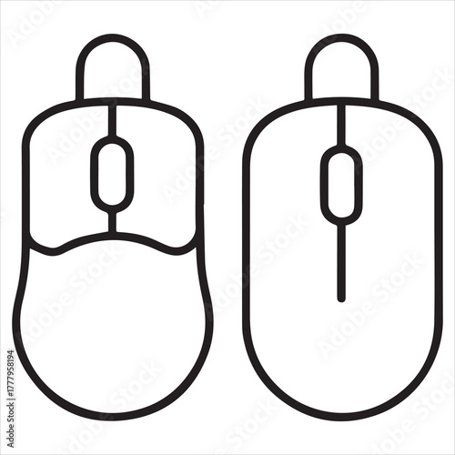 computer mouse icon set vector
