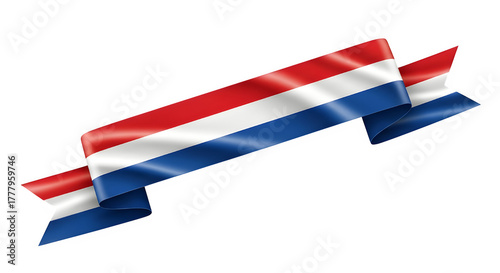 Ribbon with the flag of the netherlands isolated on transparent background for decoration Free Download Ribbon with the flag of the netherlands isolated on transparent background for decoration - GFXLoad