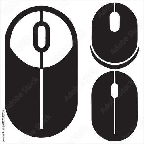 computer mouse icon set vector