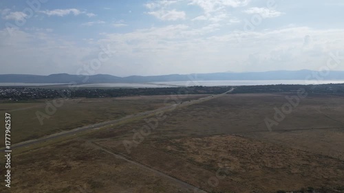 Aerial Drone View, Janitzio town, Michoacan.