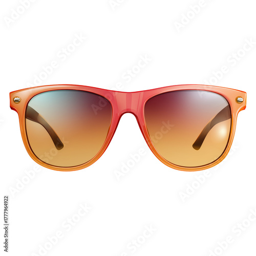 Stylish Orange Sunglasses With Gradient Lenses for Sunny Outdoor Activities