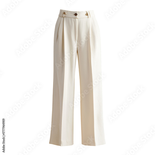 Stylish Cream Wide-Leg Trousers With Belt for Casual and Formal Outfits