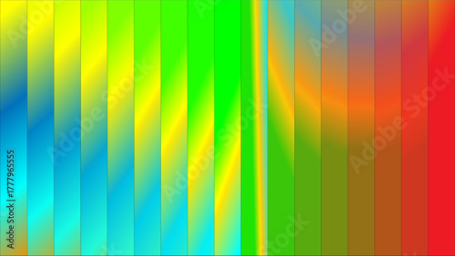 Vibrant abstract background with vertical color gradient stripes and wavy patterns.