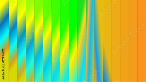 Vibrant abstract background with vertical color gradient stripes and wavy patterns.