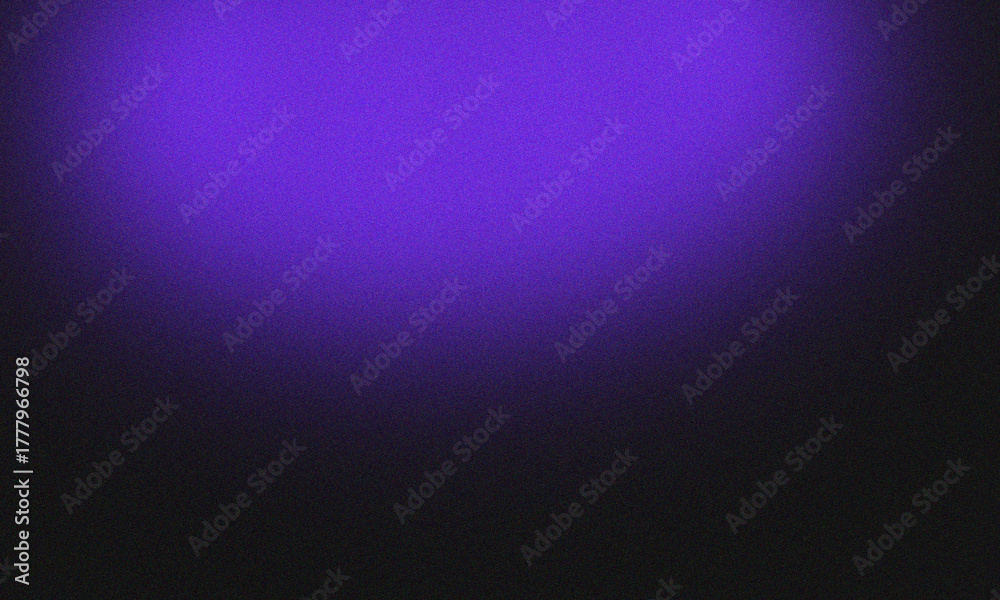 Fototapeta premium Purple abstract noise texture with grainy background, vibrant glowing color gradient shape, black backdrop for dark banner poster header cover design