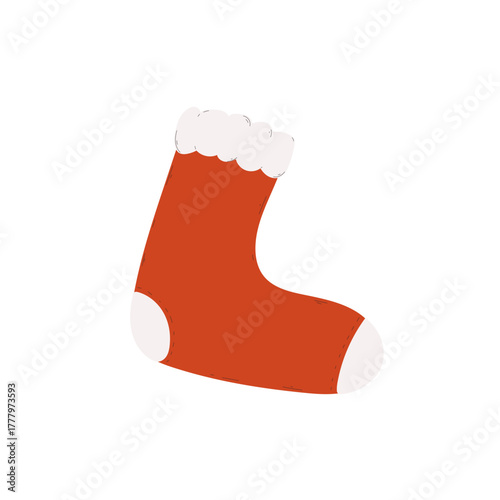 cartoon christmas sock, vector
