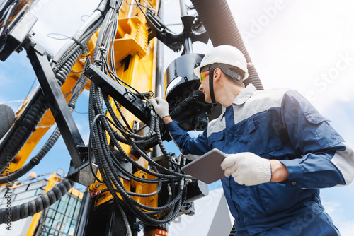 Fotografie Technology in industrial geological exploration of oil