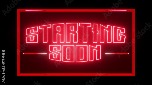 Starting Soon Red Video Template Twitch Stream