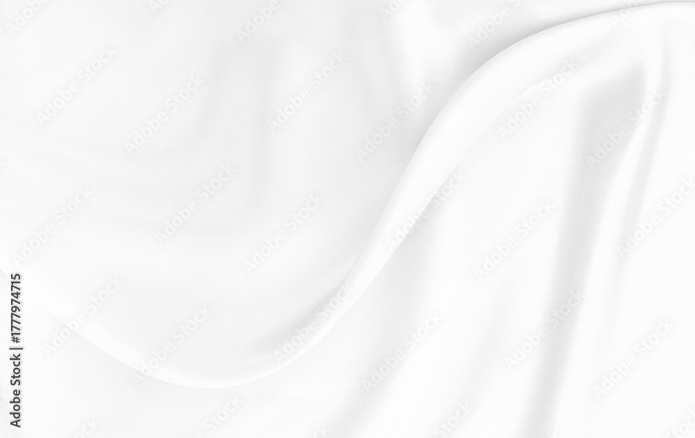 Naklejka premium White gray satin texture that is white silver fabric silk panorama background with beautiful soft blur pattern natural.