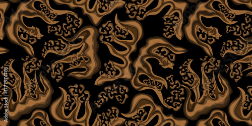 Leopard and zebra pattern design. Hand drawn vector leopard zebra pattern design. For textile and print.