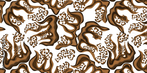 Leopard and zebra pattern design. Hand drawn vector leopard zebra pattern design. For textile and print.