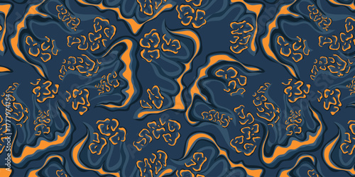 Leopard and zebra pattern design. Hand drawn vector leopard zebra pattern design. For textile and print.