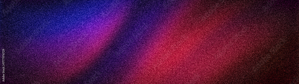 Fototapeta premium Vaporwave abstract grainy background in blue, violet, and dark red with intense color split. Blurred wide 4K dynamic wallpaper template