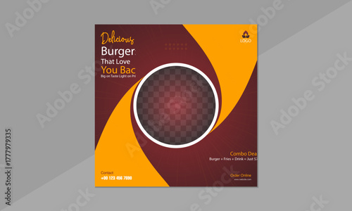 Delicious social media post design layout