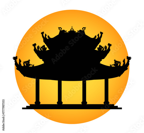 The Perfume Pagoda (Chua Huong) - Buddhist complex - Hanoi Vietnam - Stock Illustration