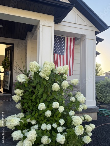 house with flowers