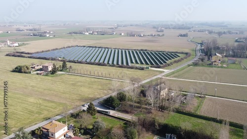 Solar panel farm, Bologna, Italy
