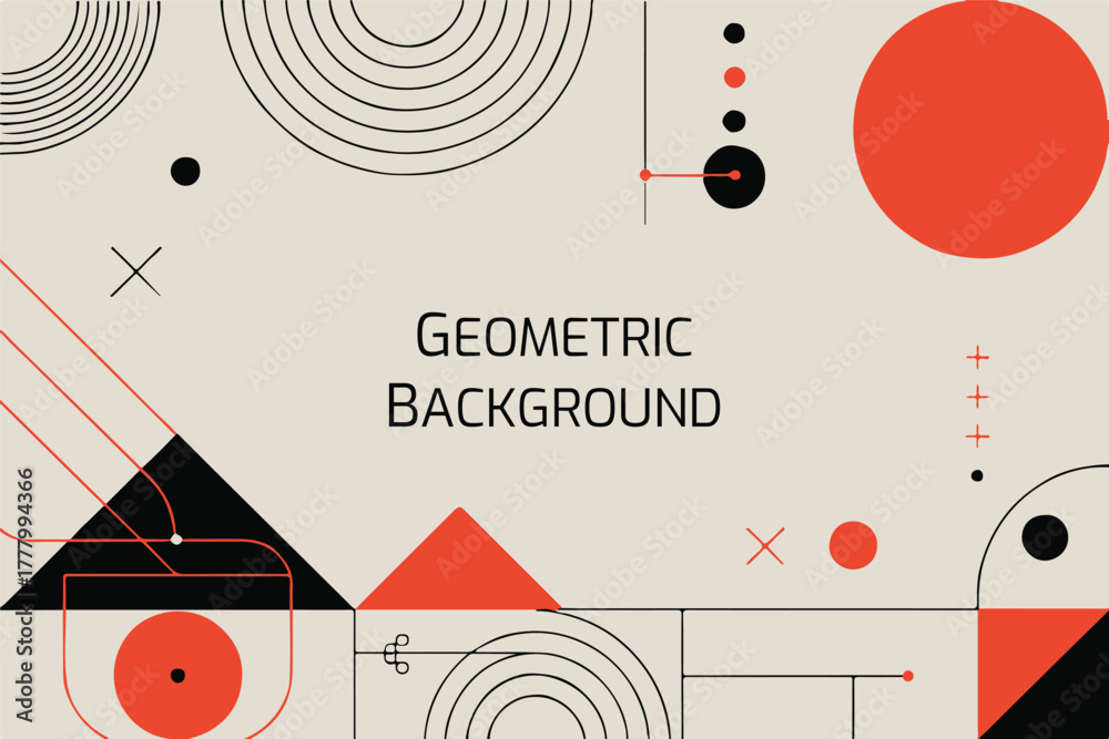 Obraz premium geometry midcentury inspired geometric pattern vector seamless background art