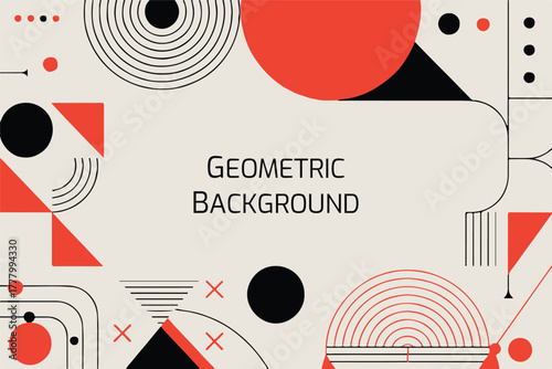 geometry geometric shapes pattern vector composition on lavender background