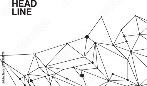 network data visualization minimalist node link structure vector layout