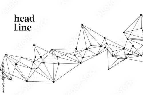 network nodes and edges geometric connectivity diagram for presentations