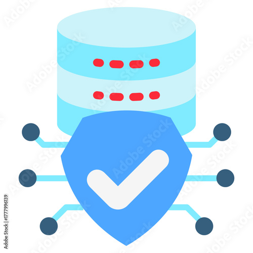 Cyber Security Icon, Mini Illustration Relate To Industry 4-0, Modern Industry. Use For Modern Concept, Ui, Ux Web And App Development.