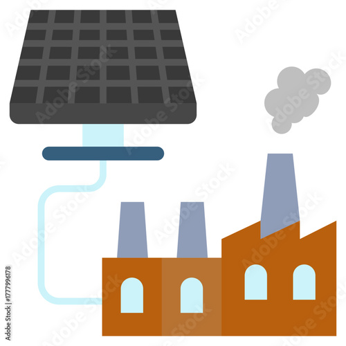 Energy Grid Icon, Mini Illustration Relate To Industry 4-0, Modern Industry. Use For Modern Concept, Ui, Ux Web And App Development.