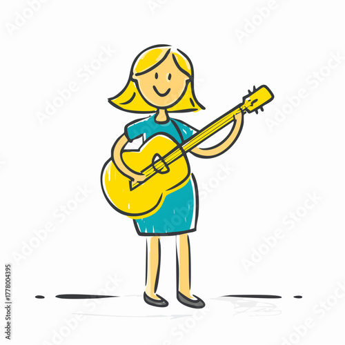 Person playing guitar – Music, instrument, performance, creativity