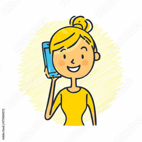 Person talking on the phone – Communication, call, conversation, technology