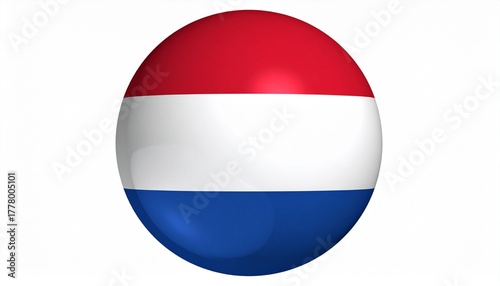 A glossy 3D sphere featuring the Dutch flag Free Download A glossy 3D sphere featuring the Dutch flag - GFXLoad