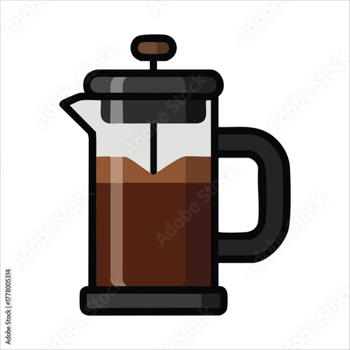 simple coffee cup vector art isolated on white background