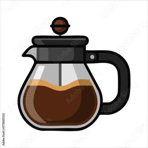 simple coffee cup vector art isolated on white background