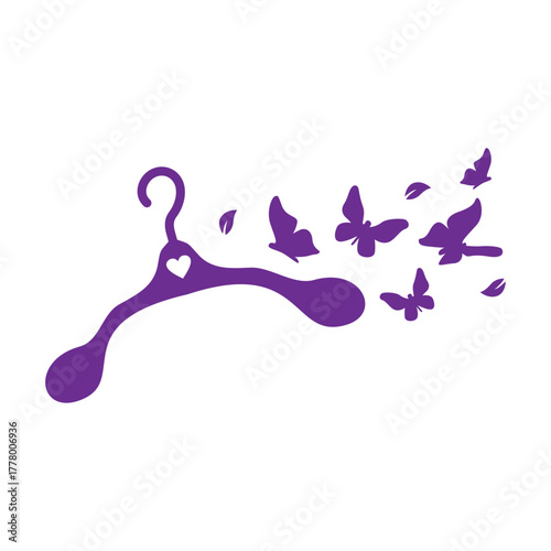 Vector butterfly and hanger