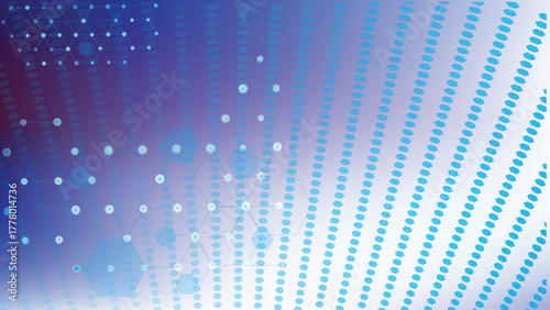 Abstract Geometric Network Pattern with Glowing Nodes Hexagons Keywords: abstract, geometric, Futuristic